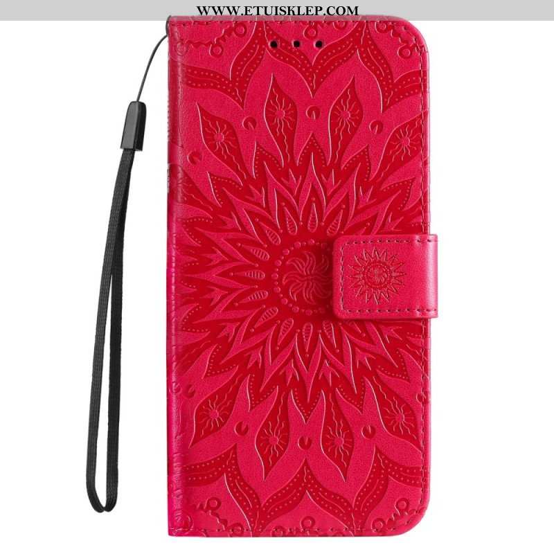 Etui Folio do iPhone 14 Pro Max Mandala Sun Ze Smyczą